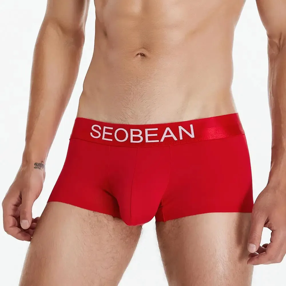 #PB Men's Boxers Ice Silk Cool Breathable Underwear Boxer Shorts
