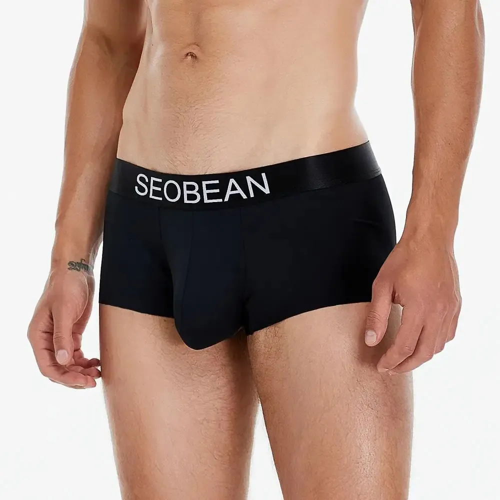 #PB Men's Boxers Ice Silk Cool Breathable Underwear Boxer Shorts