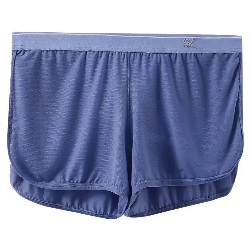 #PB Sleep Bottoms Men Arrow Shorts Ice Silk Mesh Breathable Underwear Boxers Shorts
