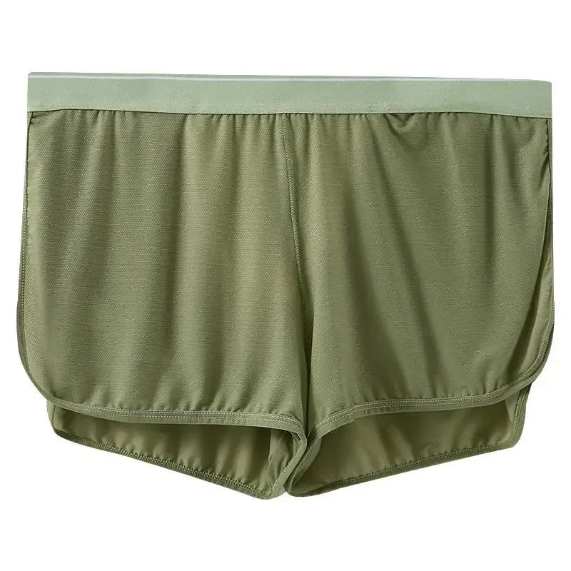 #PB Sleep Bottoms Men Arrow Shorts Ice Silk Mesh Breathable Underwear Boxers Shorts