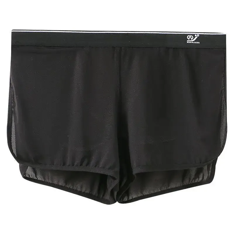 #PB Sleep Bottoms Men Arrow Shorts Ice Silk Mesh Breathable Underwear Boxers Shorts