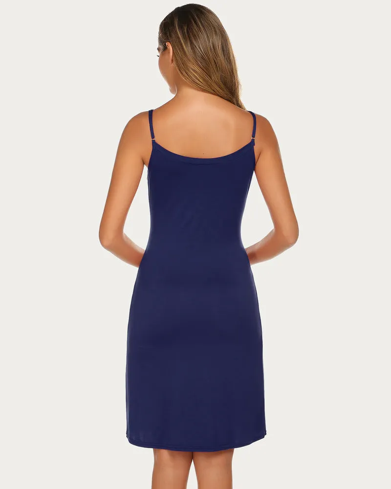 Print Full Slips Chemise Dress