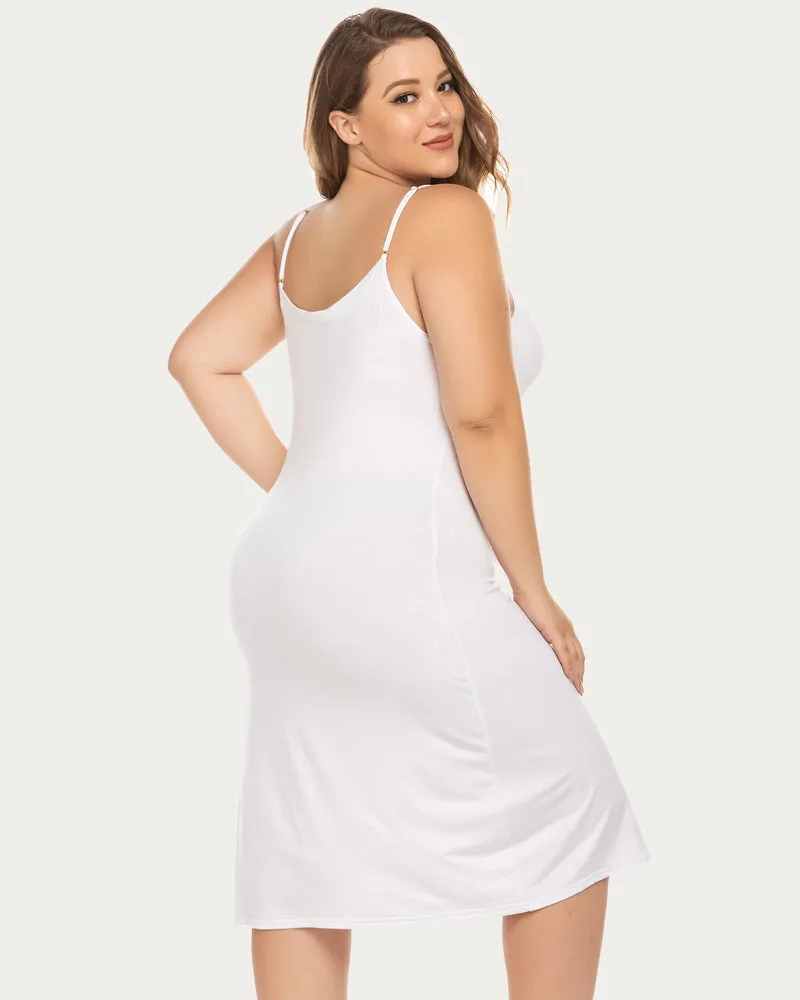 Print Full Slips Chemise Dress