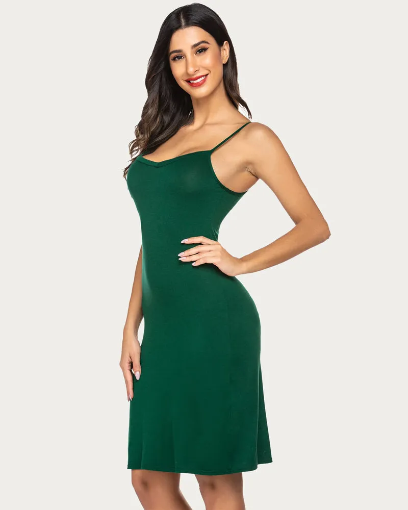 Print Full Slips Chemise Dress
