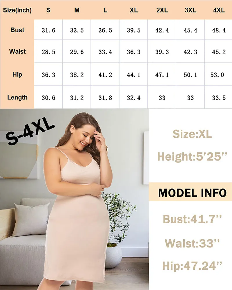 Print Full Slips Chemise Dress