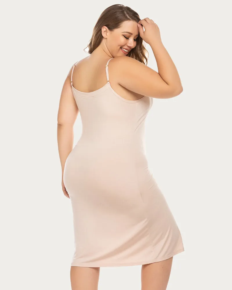 Print Full Slips Chemise Dress