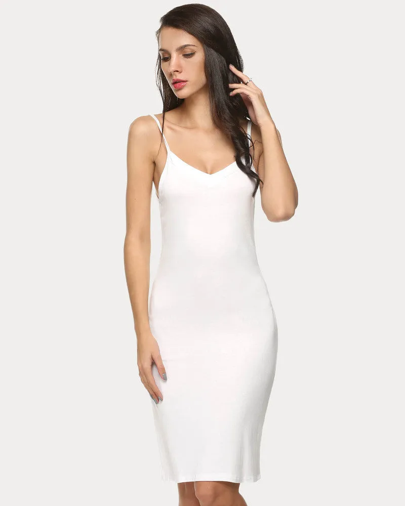 Print Full Slips Chemise Dress