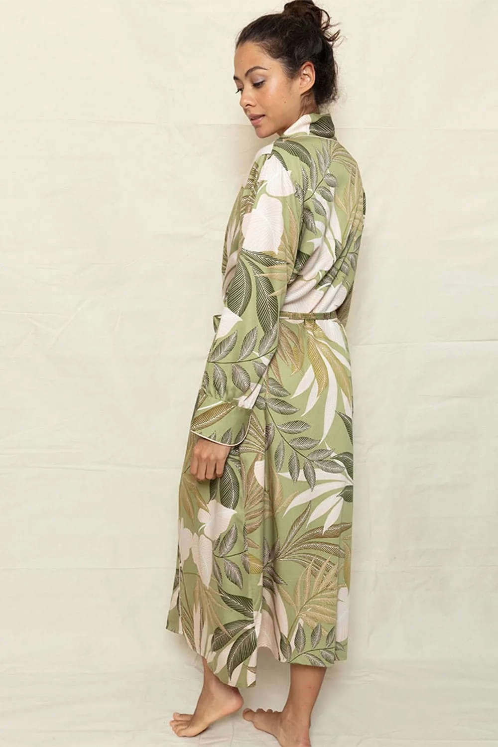 Richmond Leaf Print Long Dressing Gown. Size UK 8