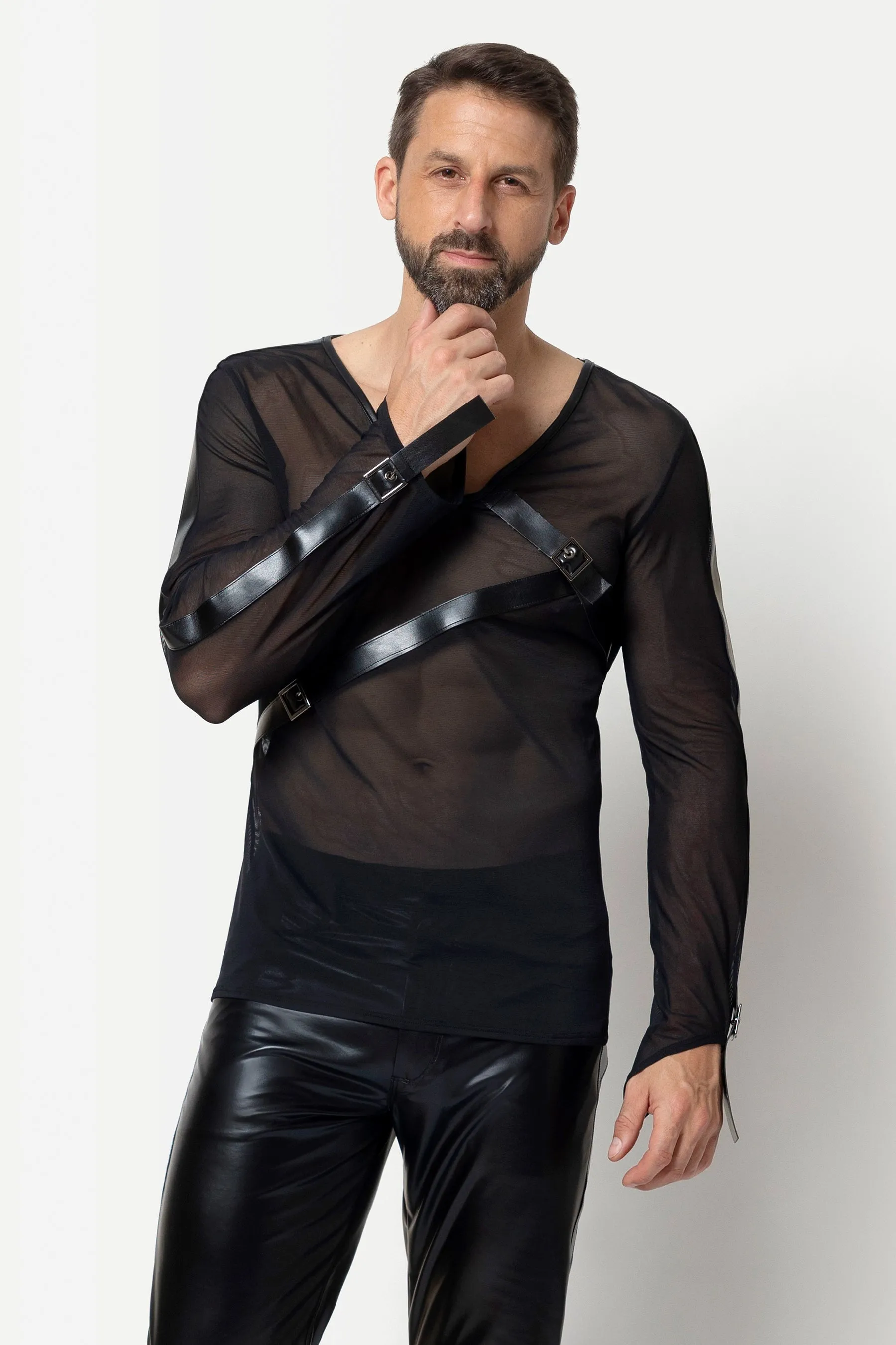 RIKKE Mesh V-Neck Shirt