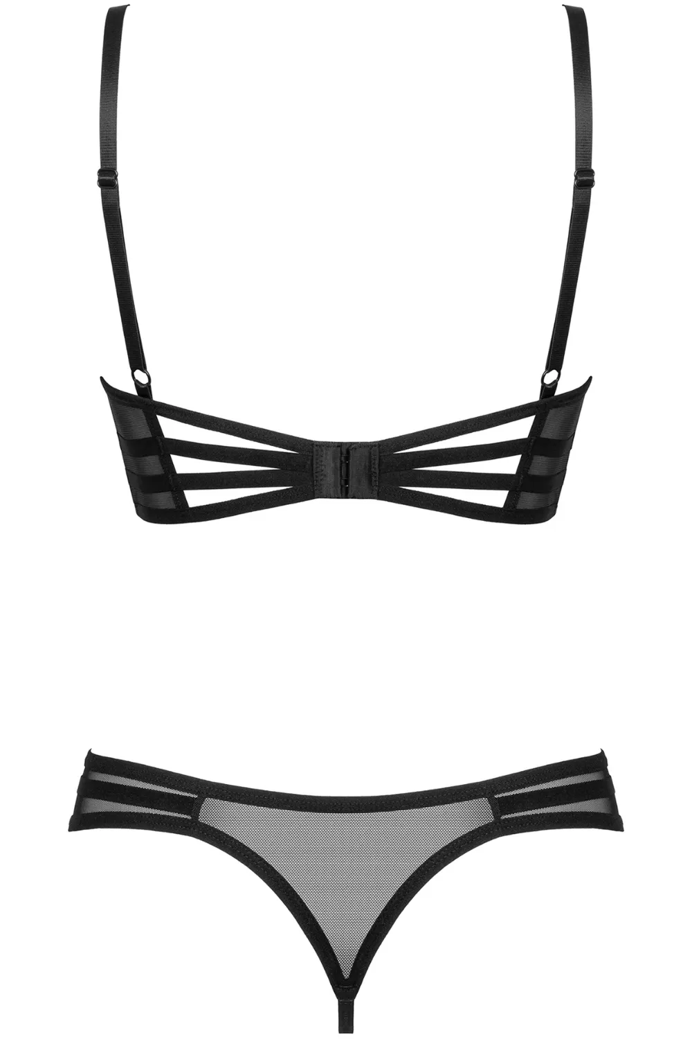 Roxelia Cupless Bra & Crotchless Thong