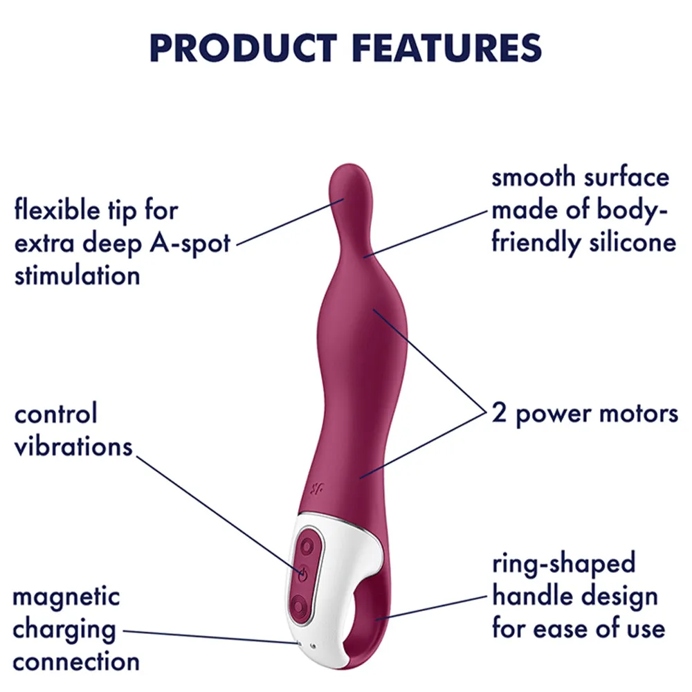 Satisfyer A-Mazing 1 Vibrator A-Spot G Spot POWERFUL USB Sex Toy Berry