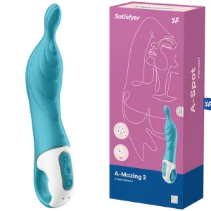 Satisfyer A-Mazing 2 Vibrator A-Spot G Spot POWERFUL USB Sex Toy Blue