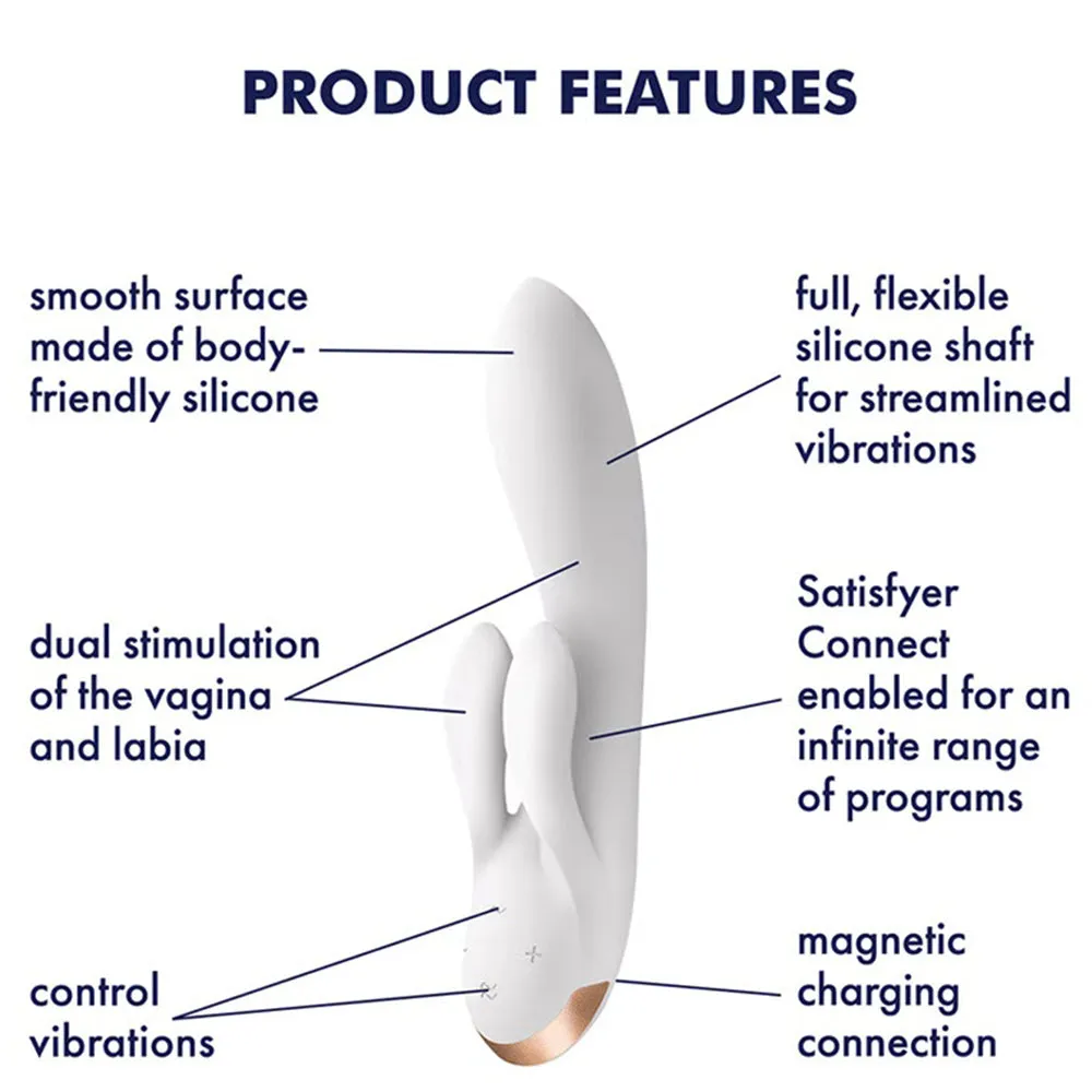 Satisfyer Double Flex App Rabbit Vibrator White