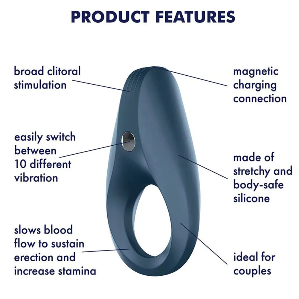 Satisfyer Rocket Cock Ring Vibrating Couples Penis Delay Ejaculation Aid USB