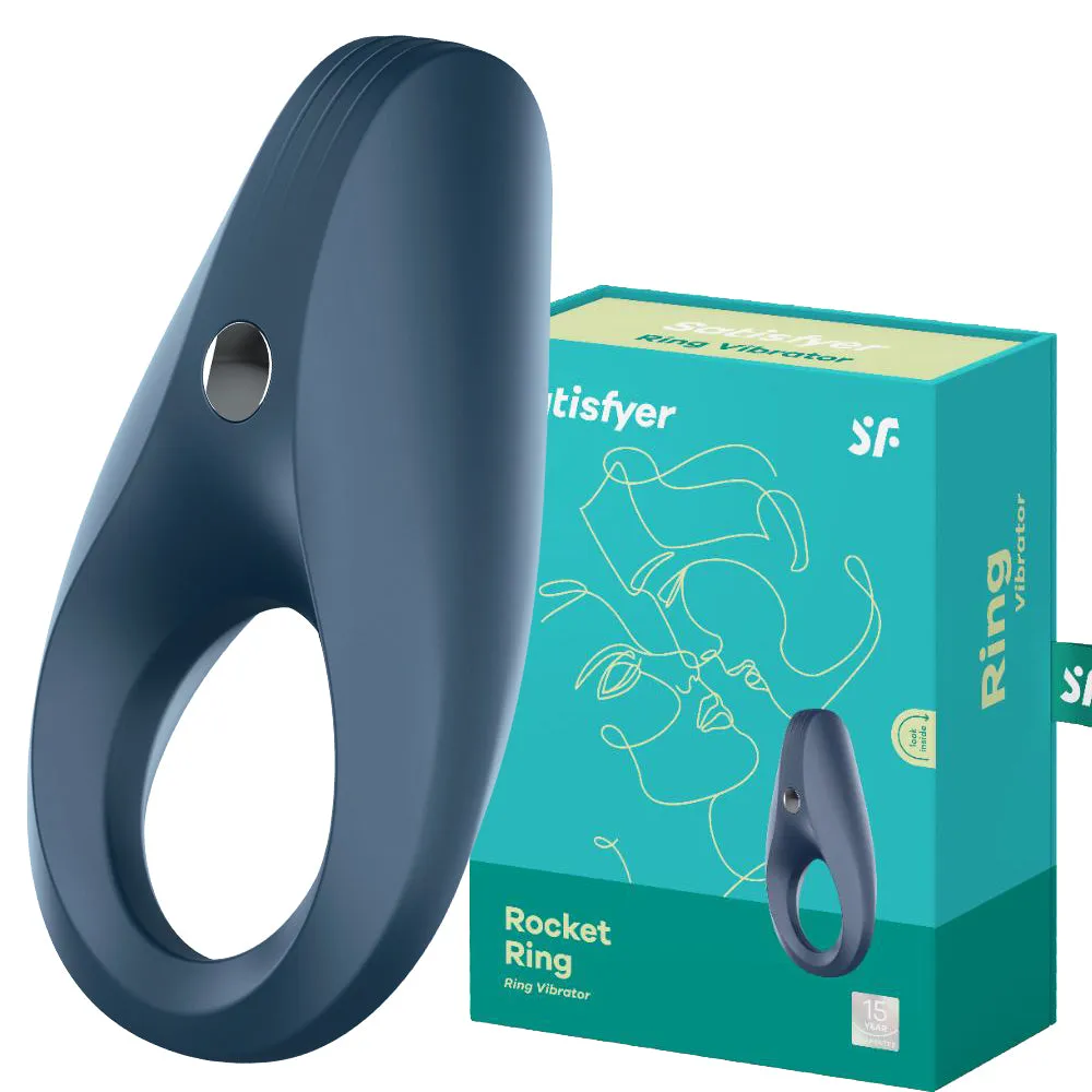 Satisfyer Rocket Cock Ring Vibrating Couples Penis Delay Ejaculation Aid USB