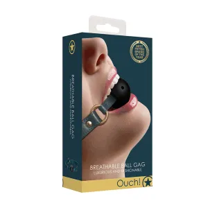Shots Ouch Halo Breathable Ball Gag - Green