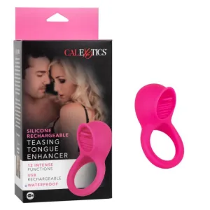 Silicone Rechargeable Teasing Tongue Enhancer - Pink