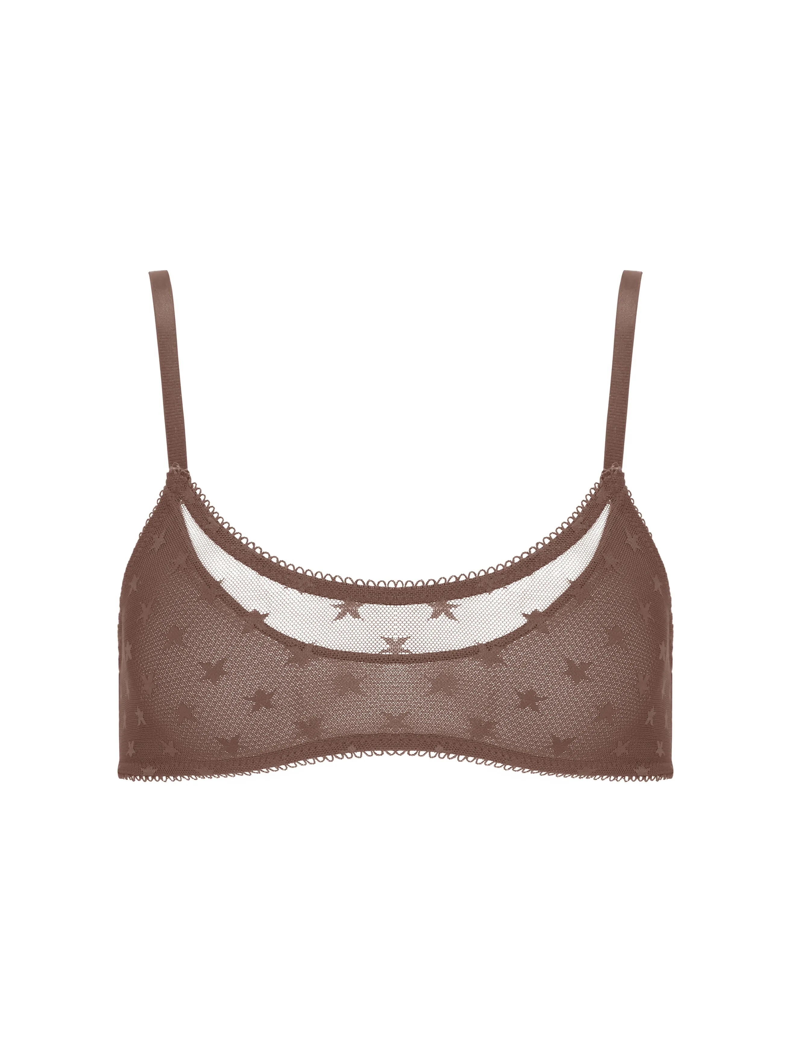 Star Lace Bralette - Mocha