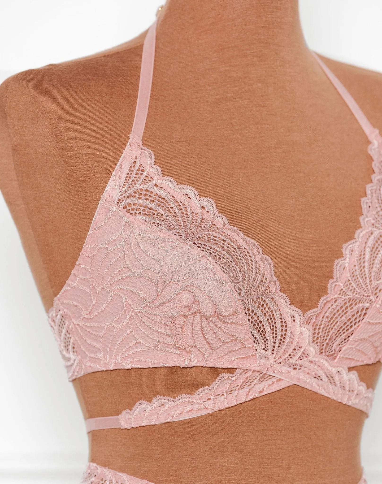 Strappy Wrap Bralette - Blush