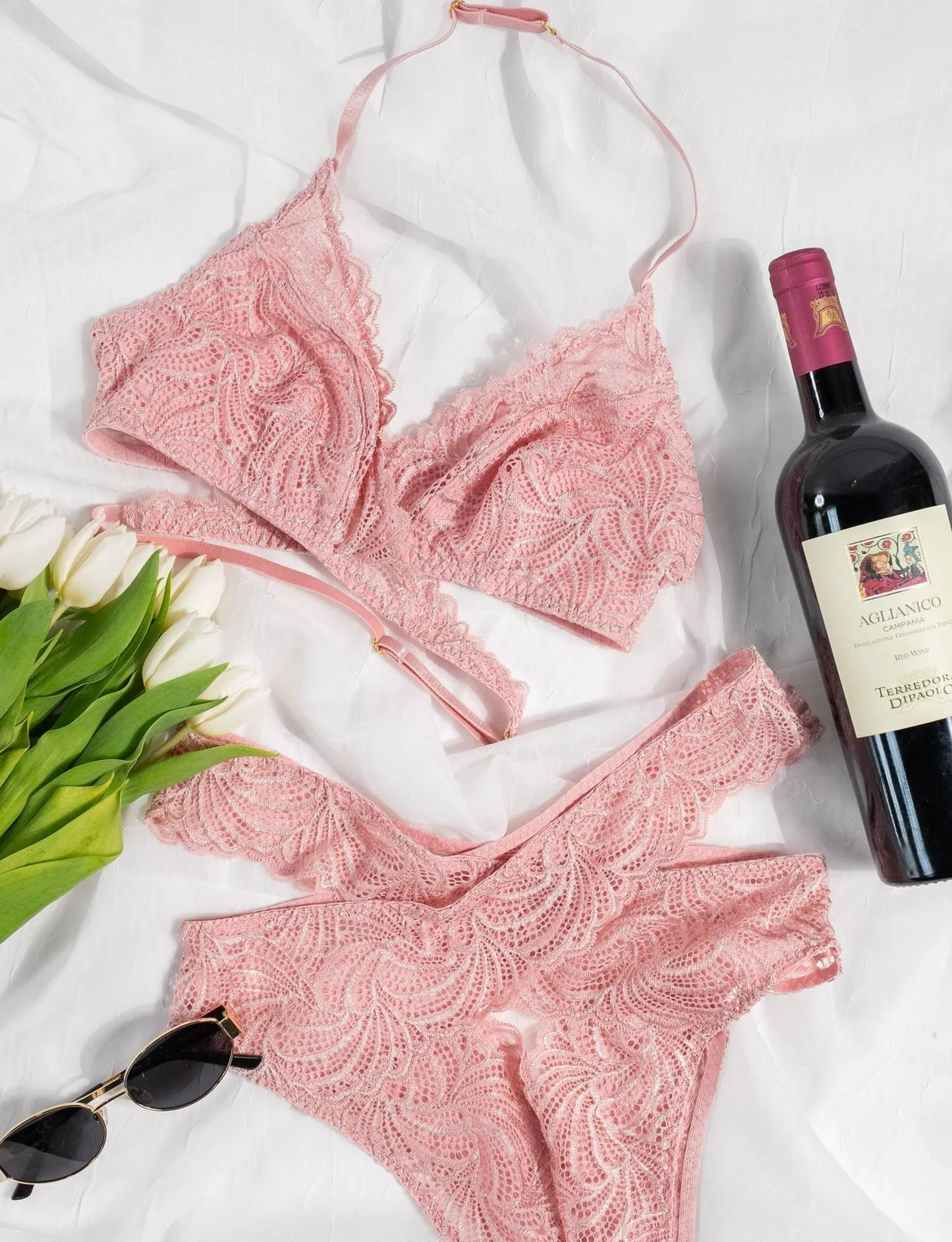 Strappy Wrap Bralette - Blush