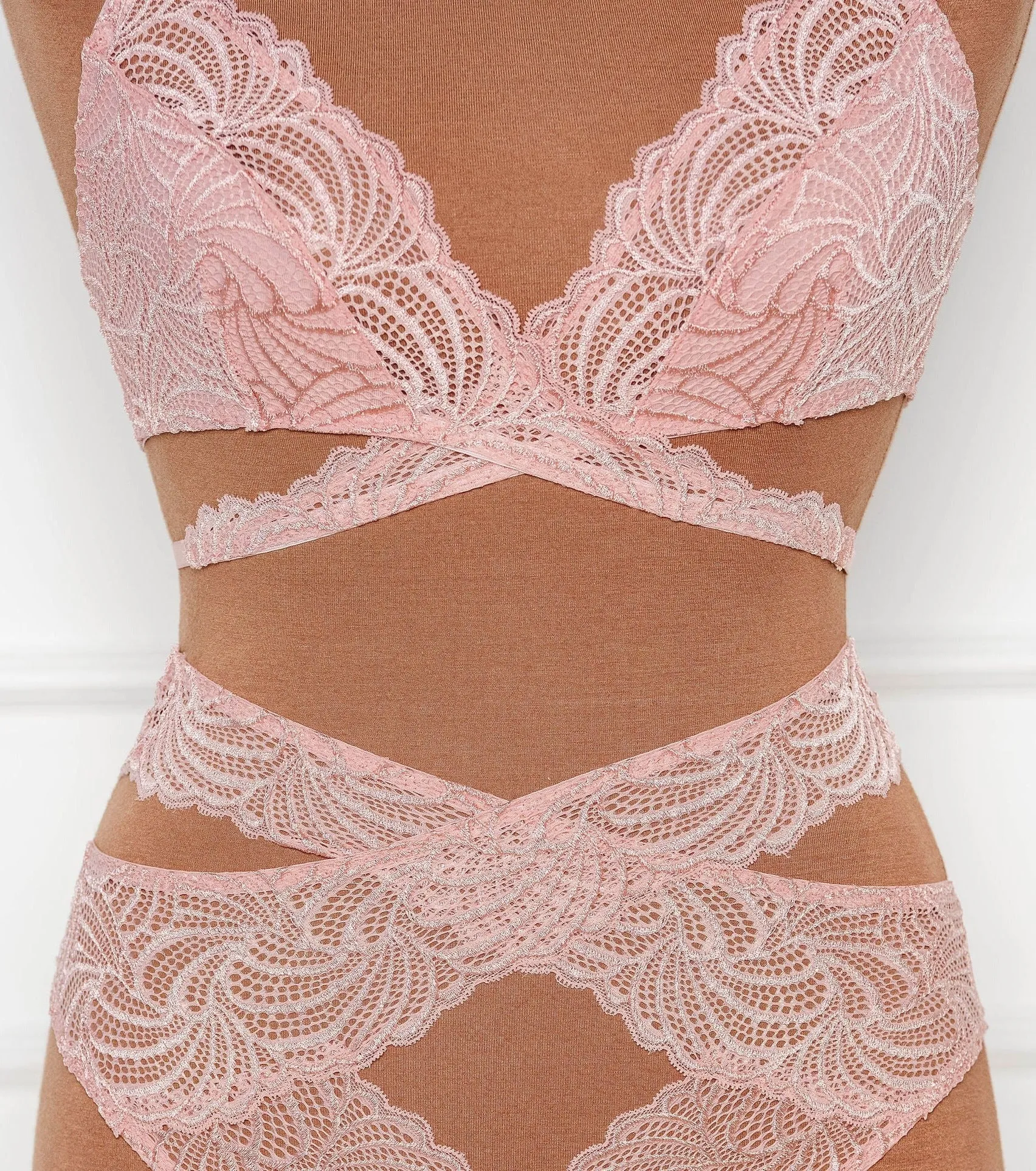 Strappy Wrap Bralette - Blush