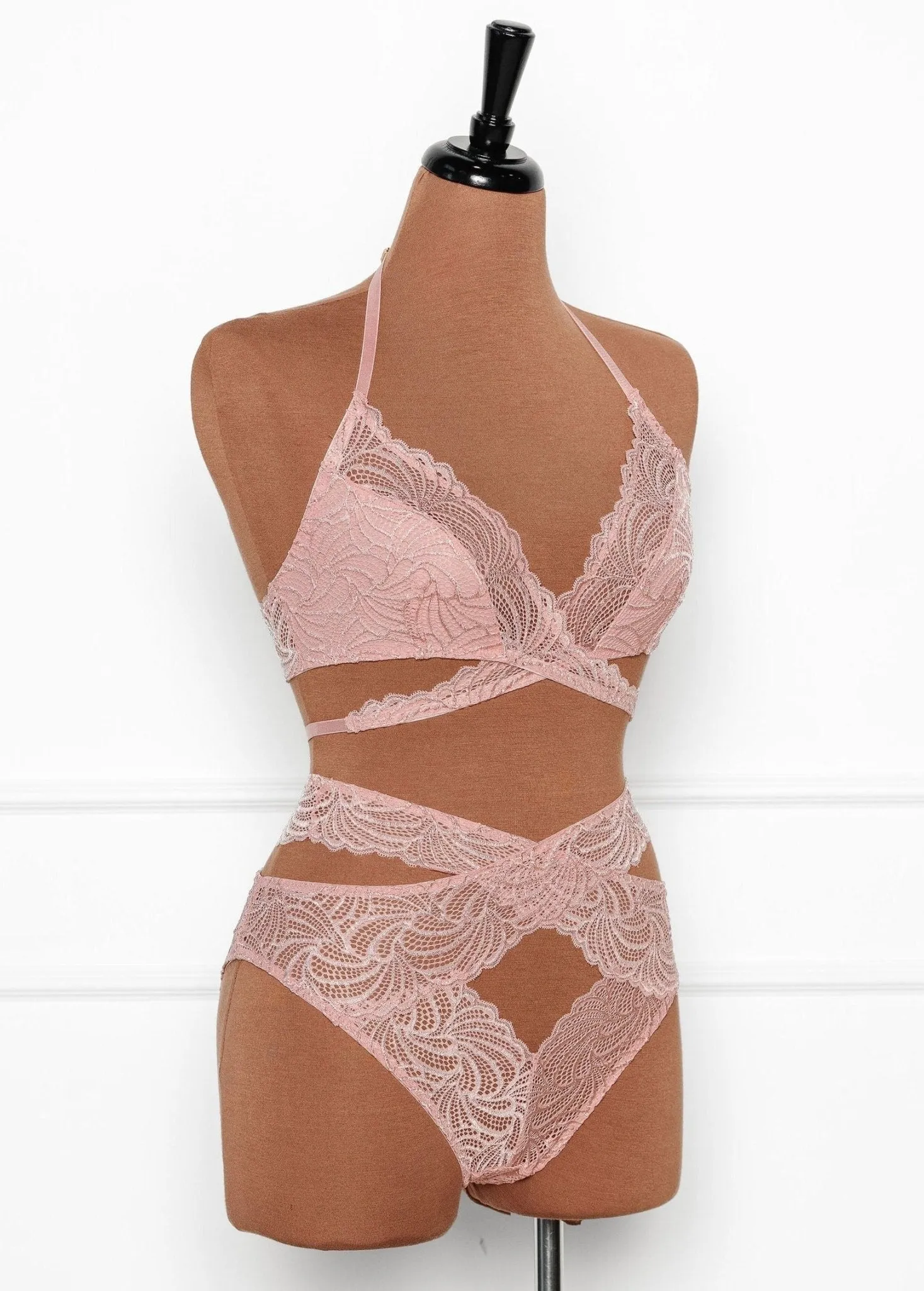 Strappy Wrap Bralette - Blush