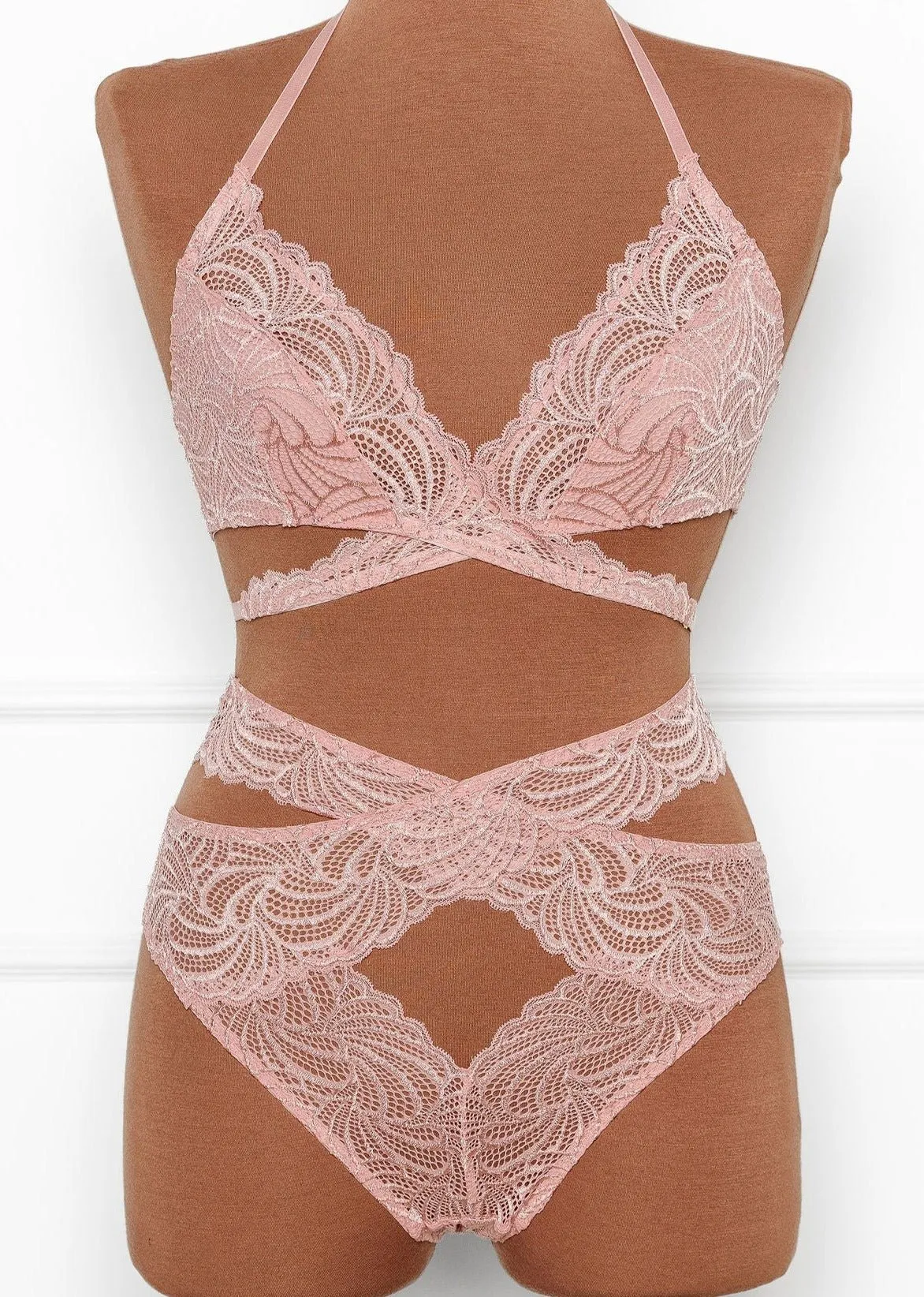 Strappy Wrap Bralette - Blush