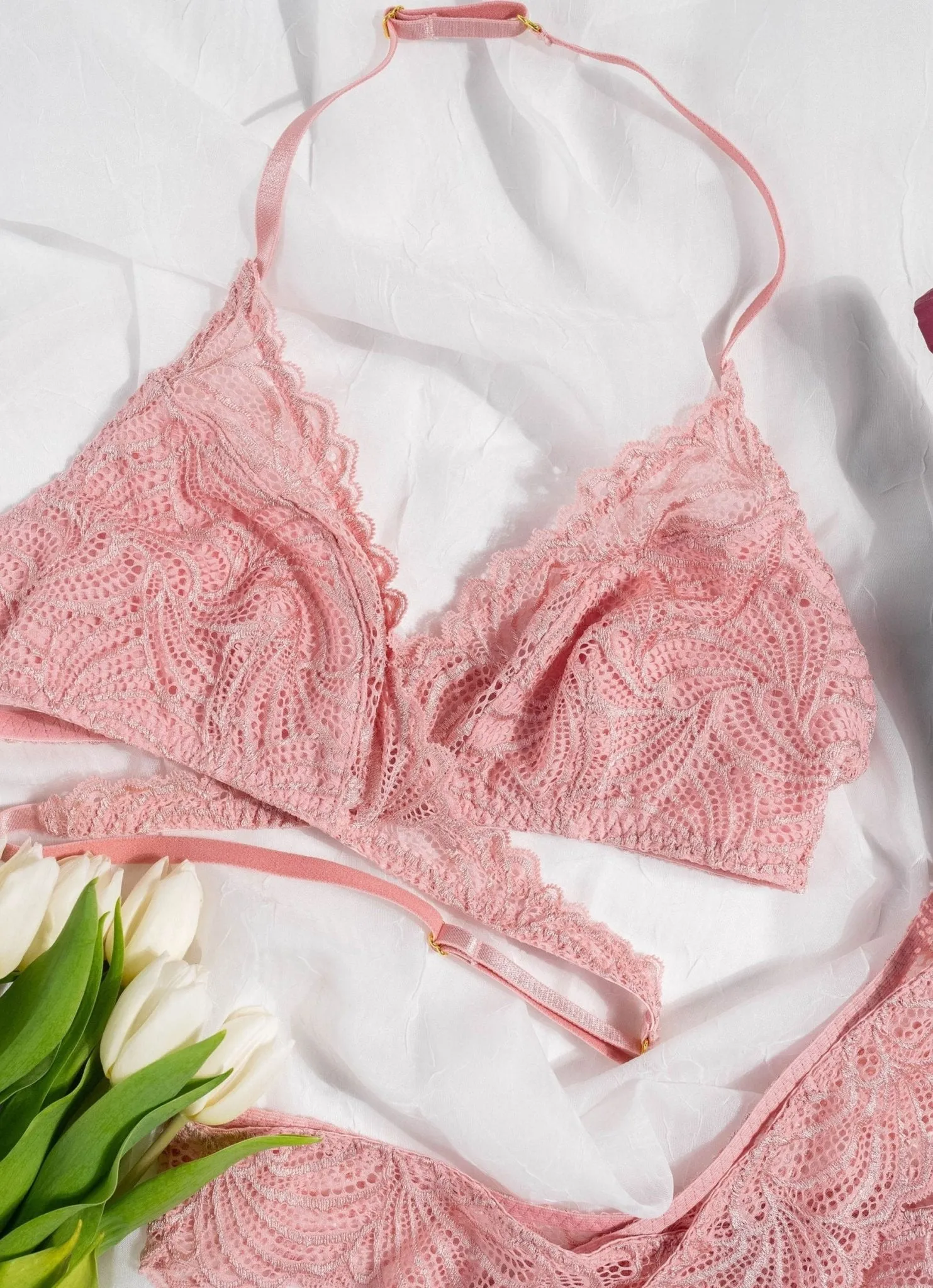 Strappy Wrap Bralette - Blush