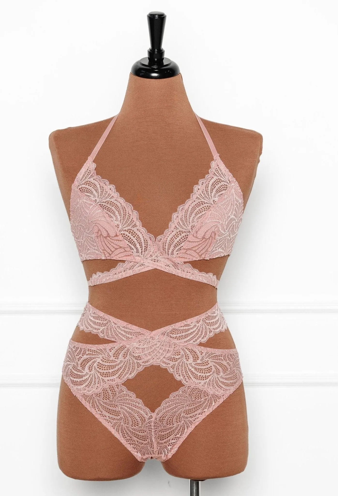 Strappy Wrap Bralette - Blush