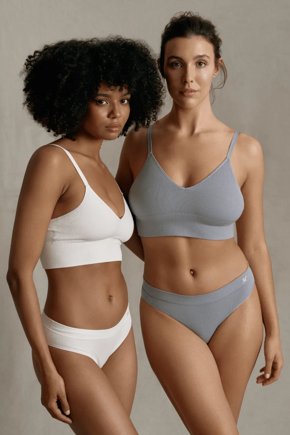 Tencel™ Seamless High Leg Brief in Storm Grey. Size XS (UK 6-8)