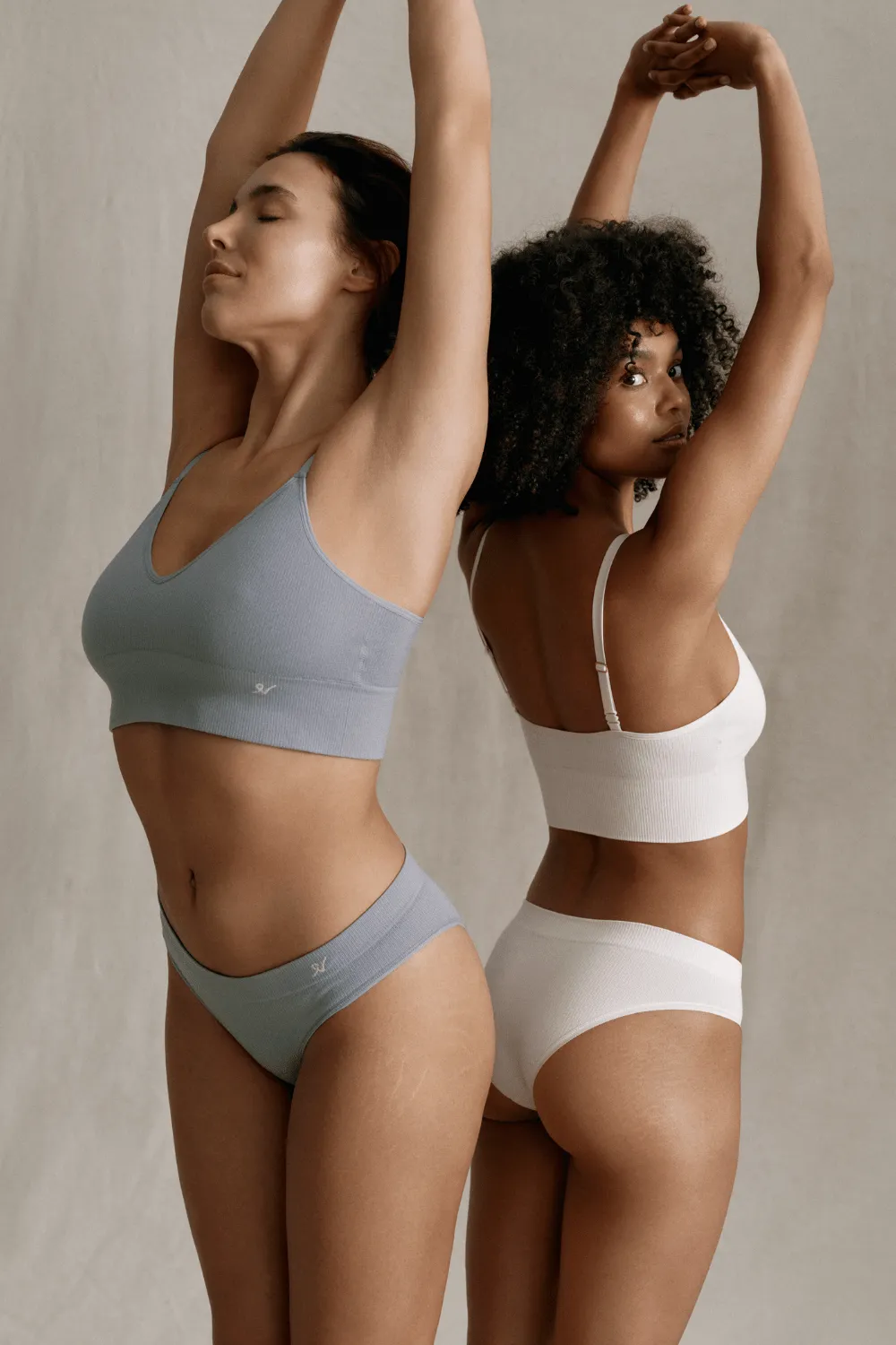 Tencel™ Seamless High Leg Brief in Storm Grey. Size XS (UK 6-8)
