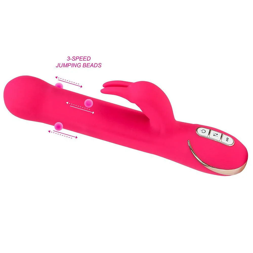 Vibe Couture Rabbit Tres Chic G Spot Rotating Beads Vibrator USB Sex Toy Pink