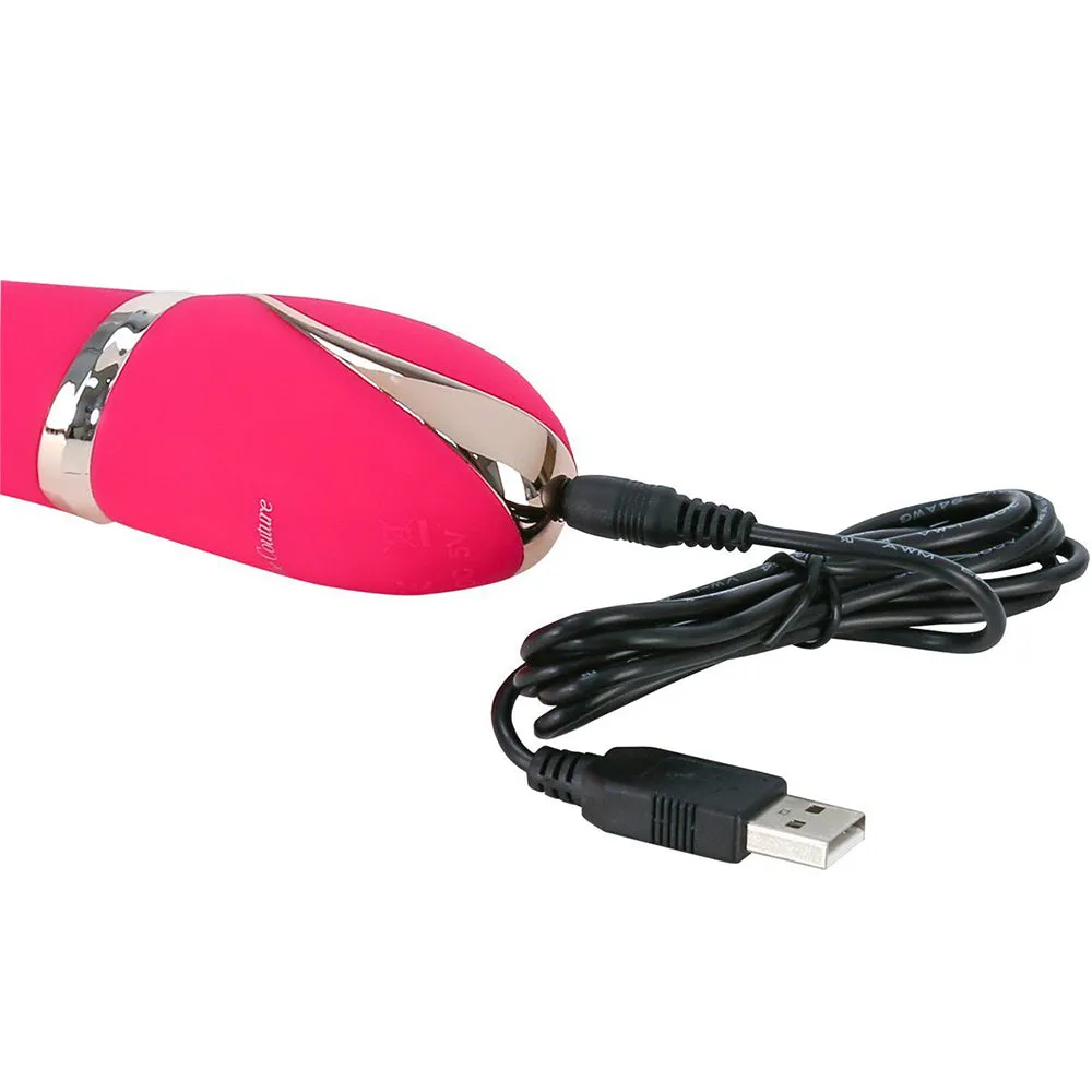Vibe Couture Rabbit Tres Chic G Spot Rotating Beads Vibrator USB Sex Toy Pink