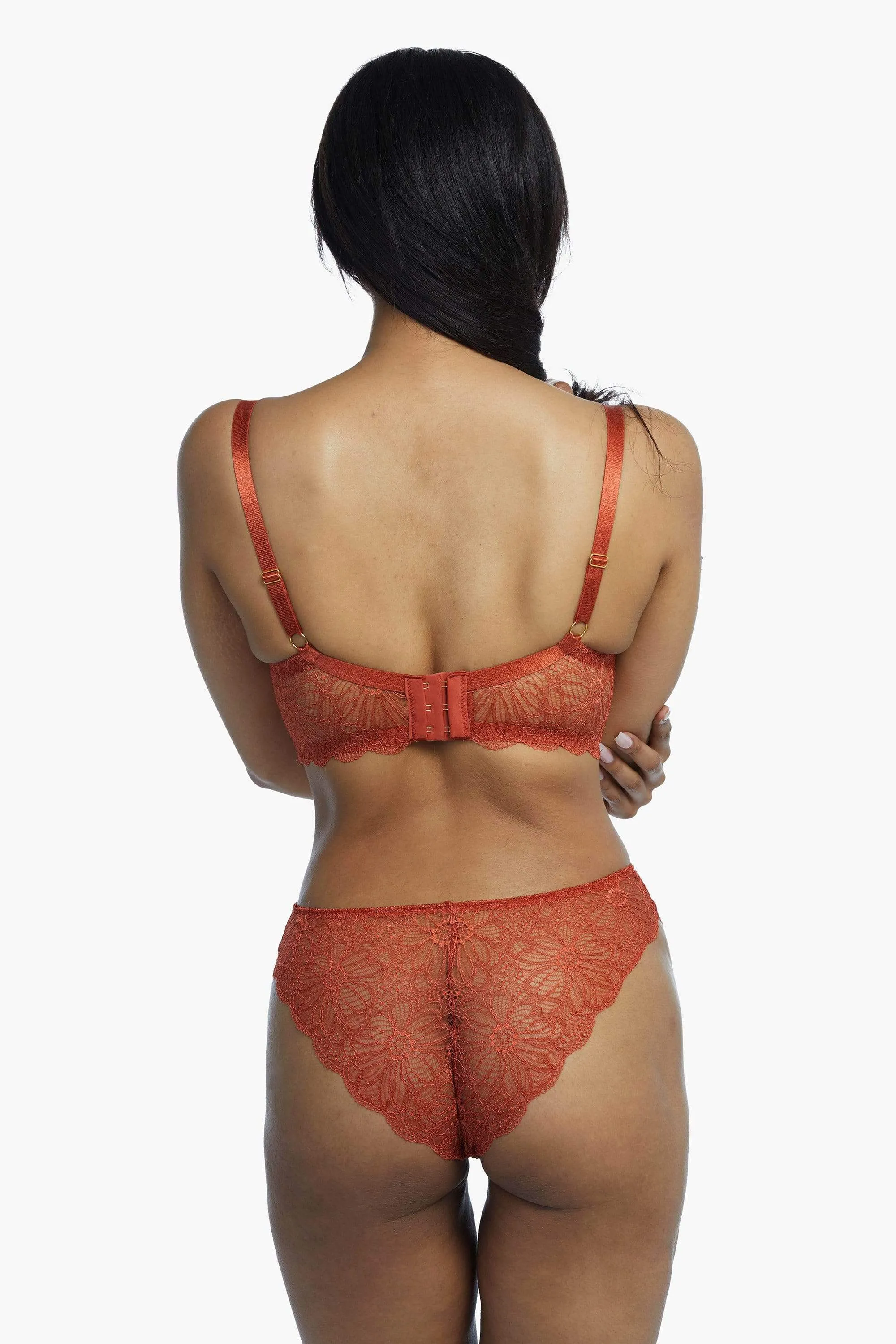 Wolf & Whistle Ariana Intense Rust Everyday Lace Bra
