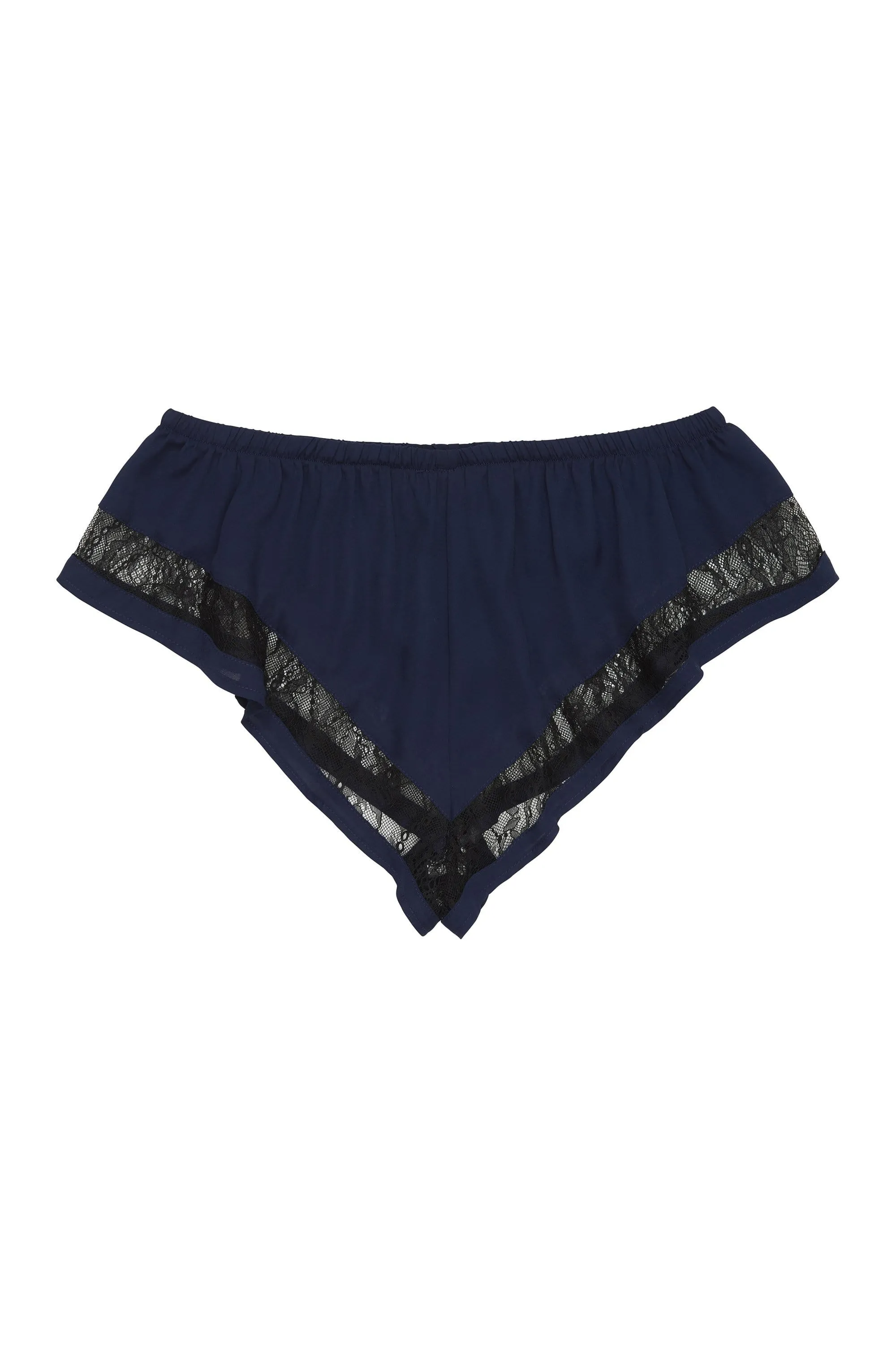Wolf & Whistle Nicole Navy Lace Panel PJ Set
